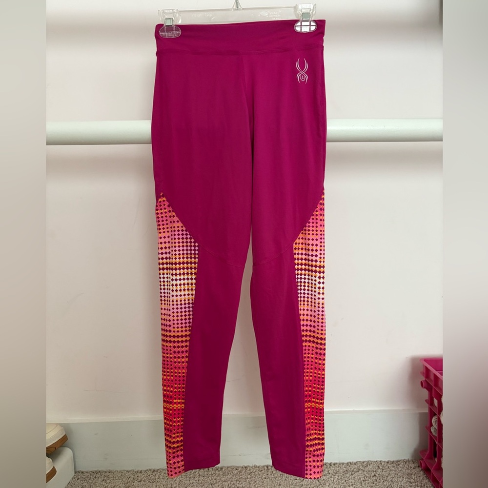 Spyder Pink and Orange Leggings Vibrant Activewear